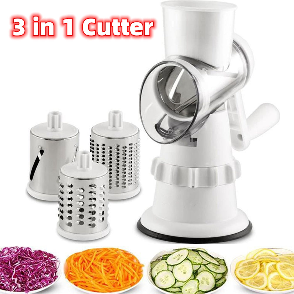 Does it Work? Rotating Vegetable Slicer/Grater with 3 Attachments 