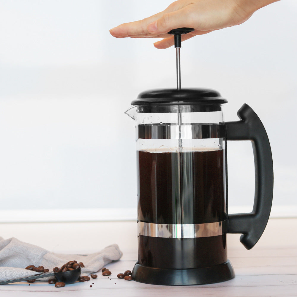 1l French Press High Borosilicate Glass Coffee Maker Household