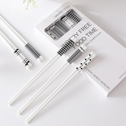 Hepburn Style Ceramic Chopsticks Household