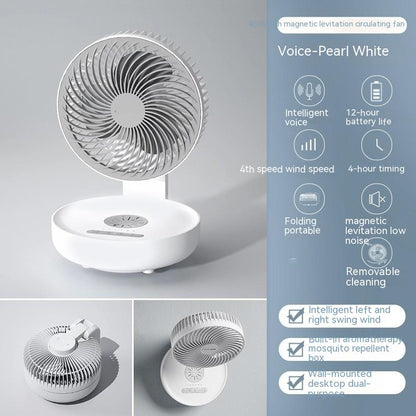 Electric Fan Household Kitchen Wall Hanging Folding Table