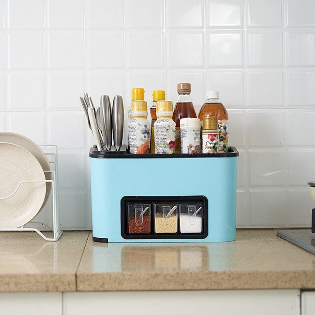 Convenient Kitchen Supplies Storage Rack Seasoning Box