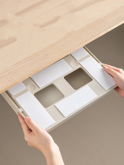 Under Desk Drawer Adhesive Storage Box For Office Pen Holder Hidden Sorting Box Kitchen Knife Fork Storage Tray Organizer