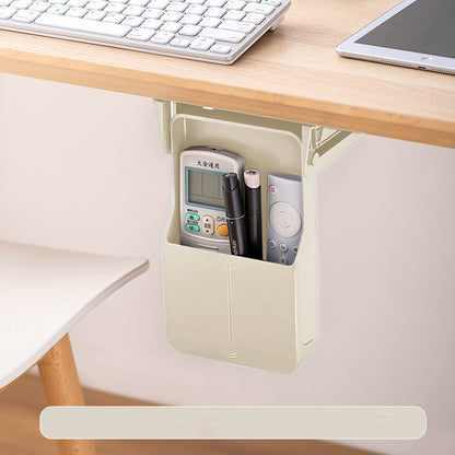 Under Desk Drawer Adhesive Storage Box For Office Pen Holder Hidden Sorting Box Kitchen Knife Fork Storage Tray Organizer