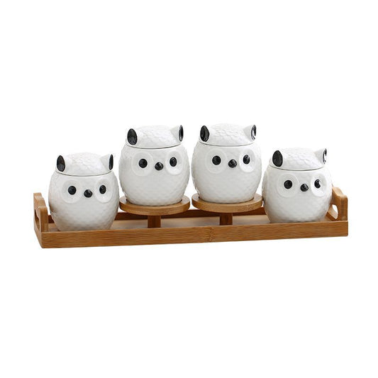 Household Ceramic Kitchen Spice Box Set