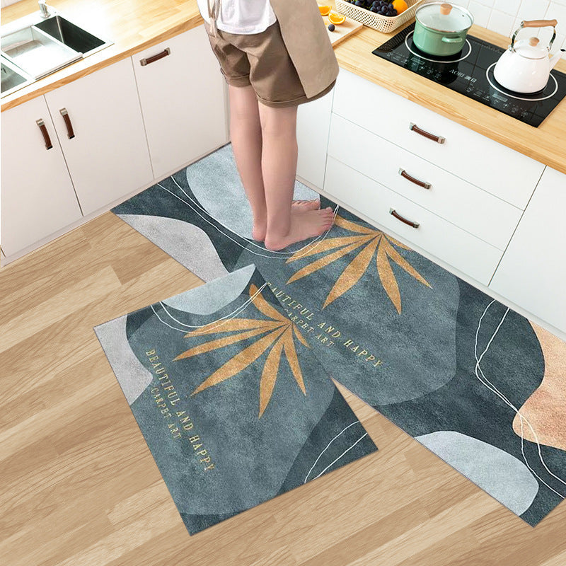 Household Fashion Simple Stain-resistant Kitchen Floor Mat