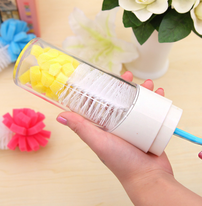 Kitchen long handle with sponge head cup brush bottle brush dirt tableware cleaning brush