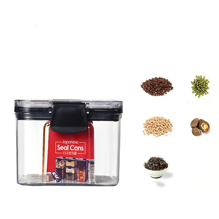 Kitchen Square Transparent Airtight Jar Grain Dry Goods Storage