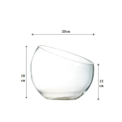 Household Fruit Salad Bowl Glass Bevel Mouth