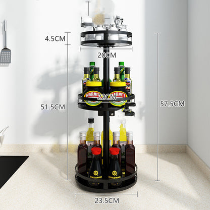 Kitchen Shelves Rotating Seasoning Rack Countertop Seasoning