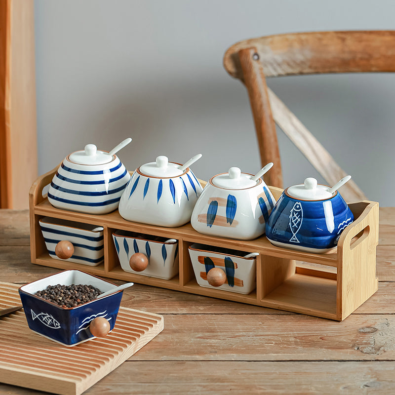 Japanese Style Spice Box Household Combination Set