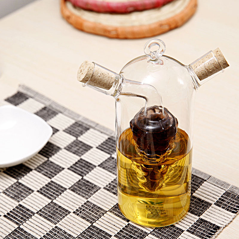 Kitchen Utensils Glass Oil And Vinegar Bottles A Dual Purpose