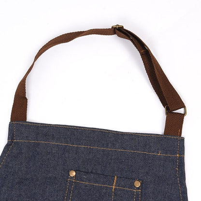 Denim Kitchen Nail Enhancement Advertisement Apron