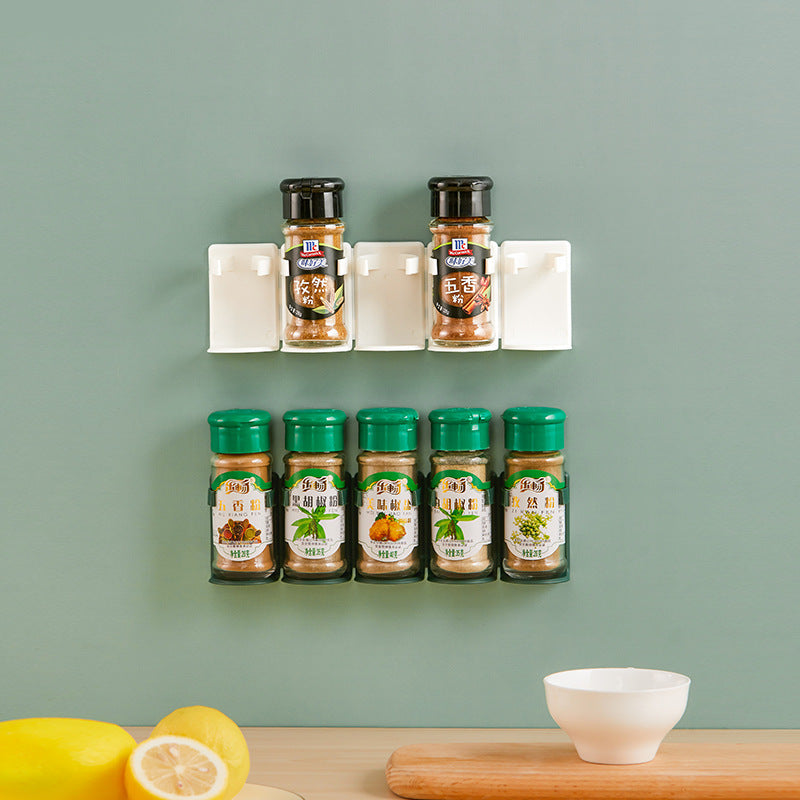 Wall Mounted Kitchen Seasoning Jar Storage Rack Cabinet