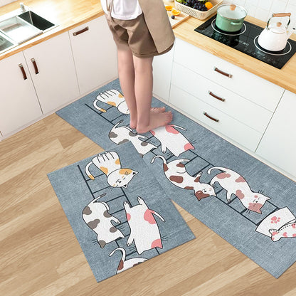 Household Fashion Simple Stain-resistant Kitchen Floor Mat