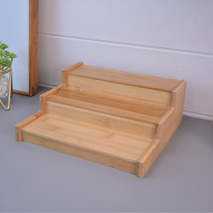 Storage Spice Rack Telescopic Shelf Bamboo Kitchen