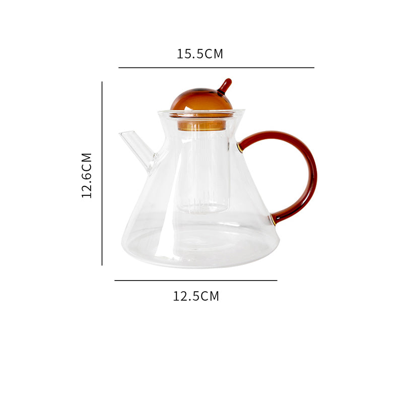 Household Simple Heat-resistant Glass Teapot Set