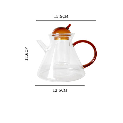 Household Simple Heat-resistant Glass Teapot Set