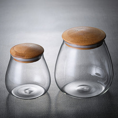 Kitchen Mushroom Modeling Glass Storage Jar Multigrain