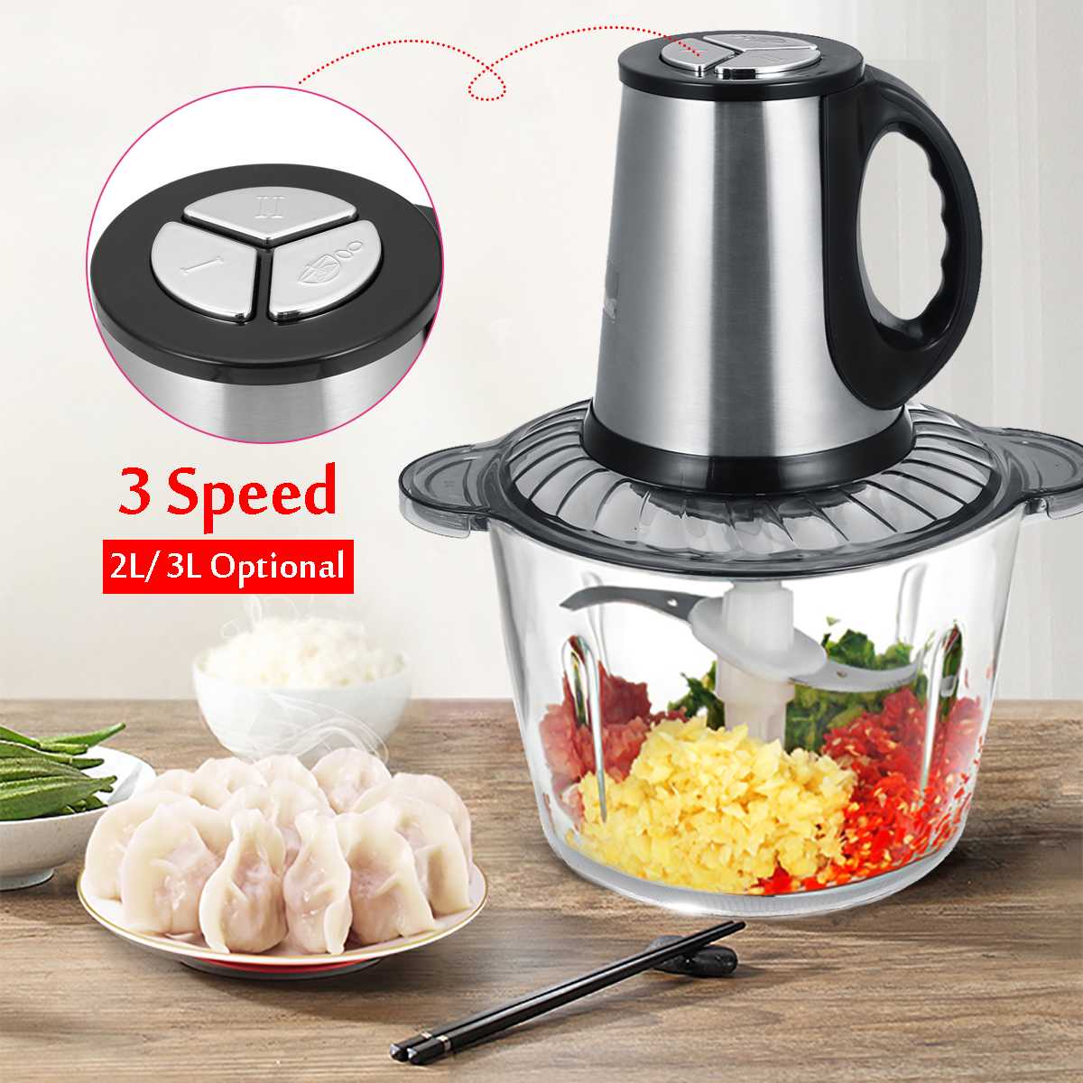 Beat Garlic Vegetable Cutter Mixer Kitchen Tool