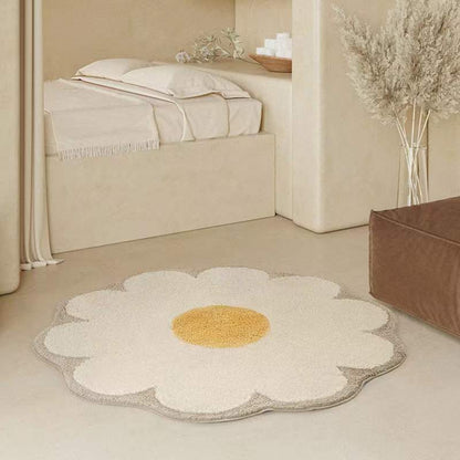 Nordic Floral Household Round Bedside Blanket
