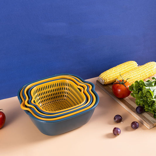 Household Kitchen Multifunctional Plastic Drain Basket