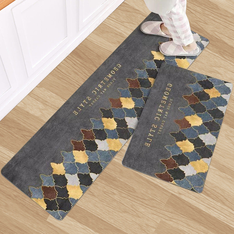 Household Fashion Simple Stain-resistant Kitchen Floor Mat