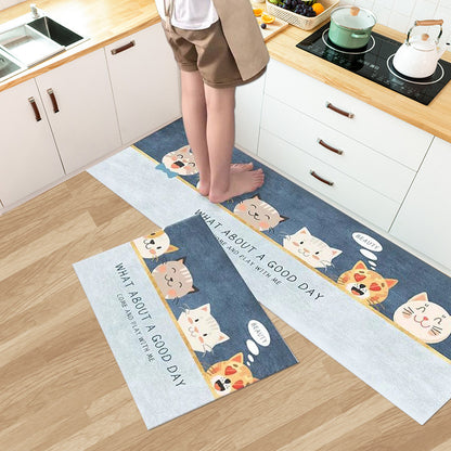 Household Fashion Simple Stain-resistant Kitchen Floor Mat