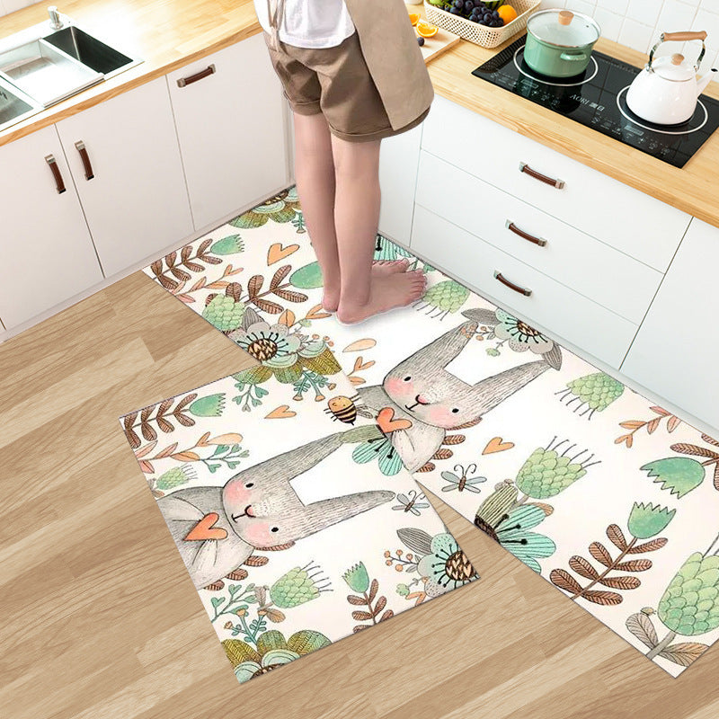 Household Fashion Simple Stain-resistant Kitchen Floor Mat