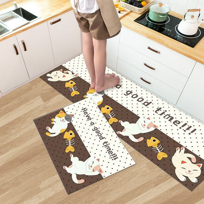 Household Fashion Simple Stain-resistant Kitchen Floor Mat