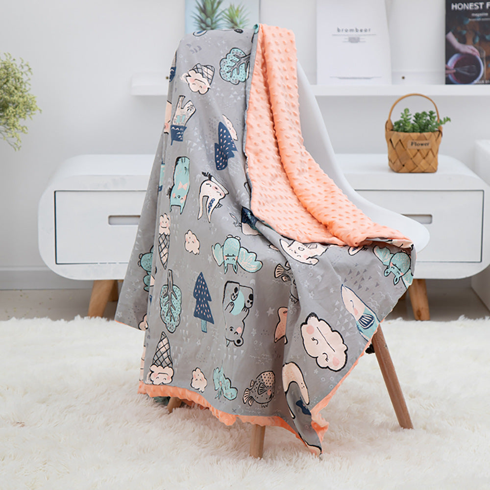 Household Cotton Cartoon Printing Baby Blanket