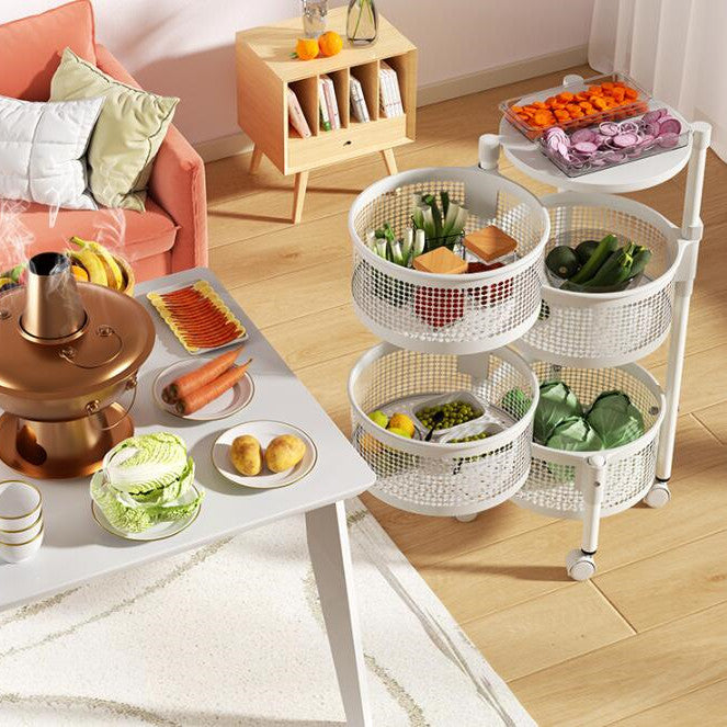 360 Degree Rotating Kitchen Multifunctional Round Vegetable Shelf