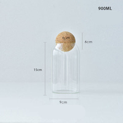 Glass Sealed Kitchen Storage Jar Diameter 90mm