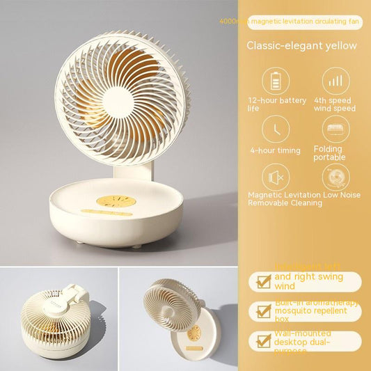 Electric Fan Household Kitchen Wall Hanging Folding Table