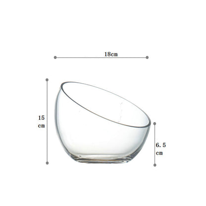 Household Fruit Salad Bowl Glass Bevel Mouth