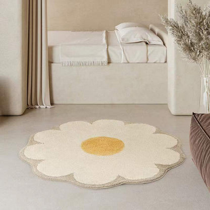 Nordic Floral Household Round Bedside Blanket