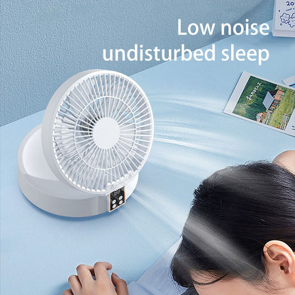 2023 Remote Control Portable Rechargeable Ceiling Usb Electric Folding Fan Night Light Air Cooler Home-appliance Home