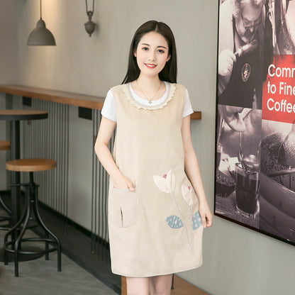 Fashion Apron Restaurant Half-length Overalls Kitchen Home Linen Overalls