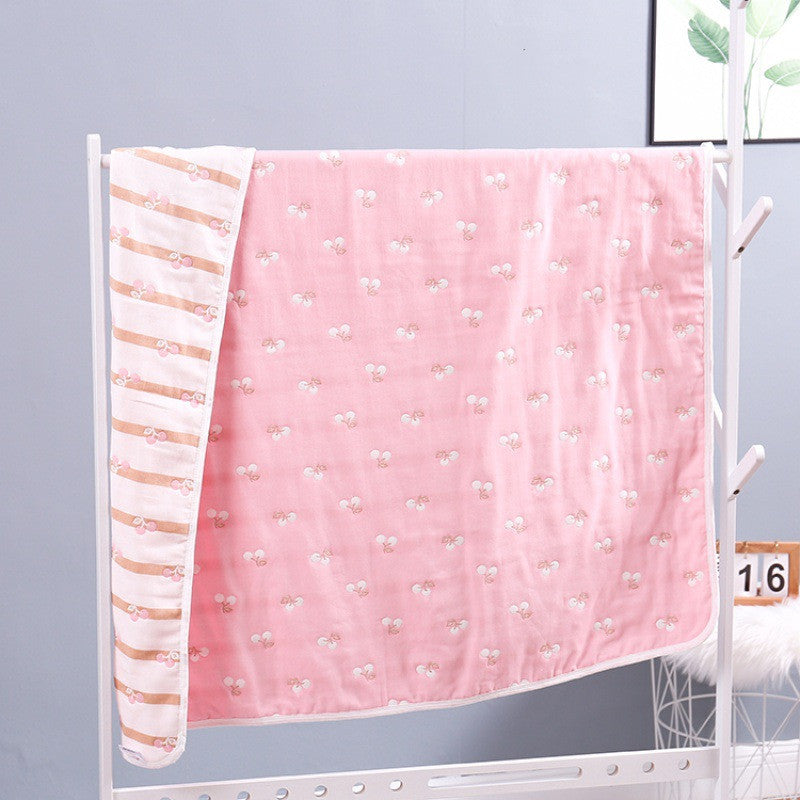 Baby Blanket 110 CM Muslin Cotton 6 Layers Thick Newborn Swaddling