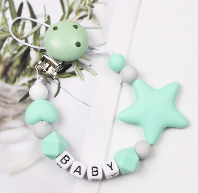 Baby Pacifier Chain Five Pointed Star Gum Anti Dropping Chain