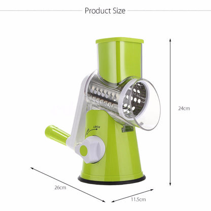 Manual Rotary Cheese Grater Round Vegetable Potato Carrot Mandoline Sl —  CHIMIYA