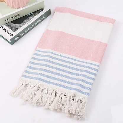 Cotton Striped Beach Towel 100x180cm