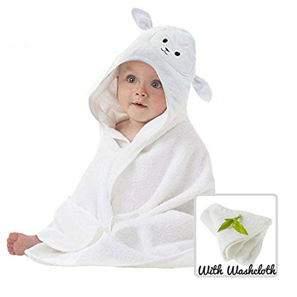 Bamboo Fiber Baby Cartoon Hooded Towel