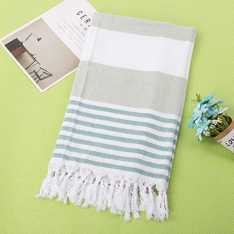 Cotton Striped Beach Towel 100x180cm