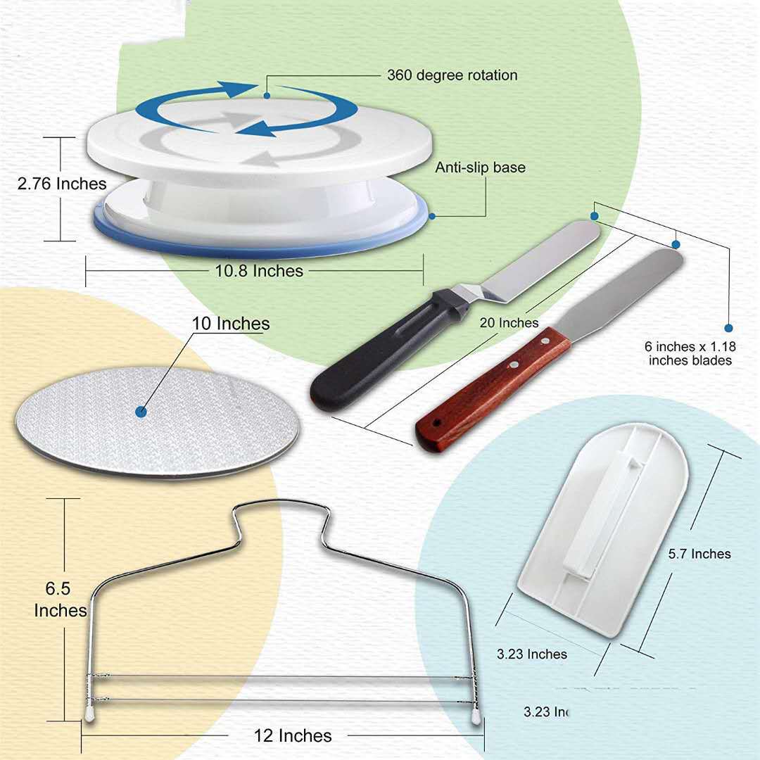 90-Piece Cake Turntable Set