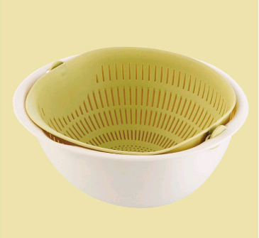 Portable Detachable Double-Layer Hollow Fruit and Vegetable Cleaning Drain Basket Washed Rice Noodles