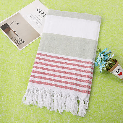 Cotton Striped Beach Towel 100x180cm