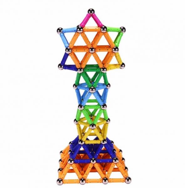 Large Magnet Toy Sticks & Metal Balls Magnetic Building Blocks Construction Toys For Baby Designer Educational Toy For Children