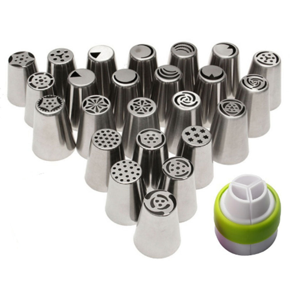 24Pcs Russian Tulip Stainless Steel Nozzles for Baking Decoration