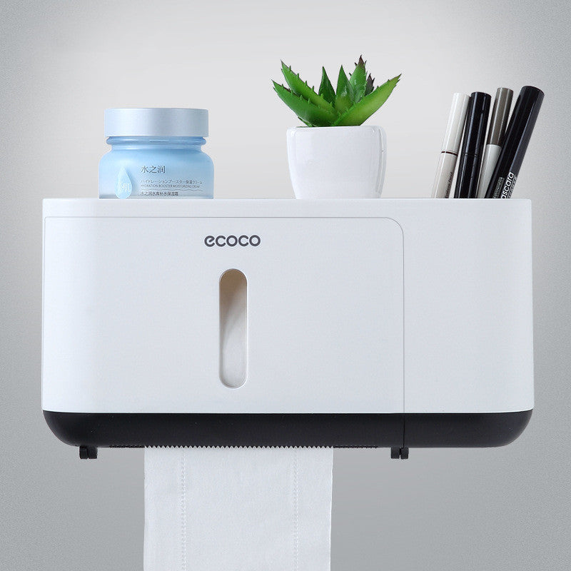 Simple Multifunctional Paper Towel Holder Nail-free Waterproof Towel Pumping