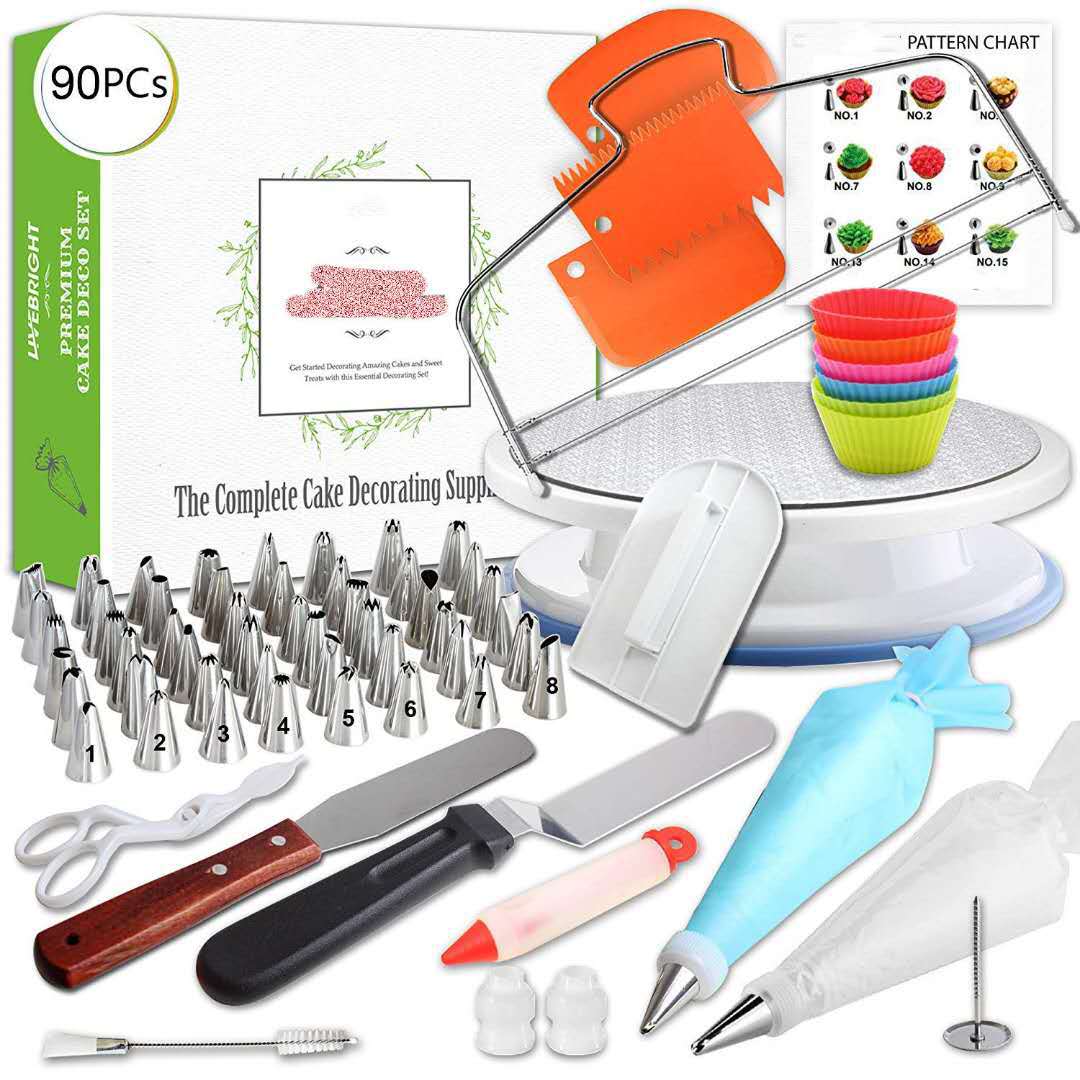 90-Piece Cake Turntable Set